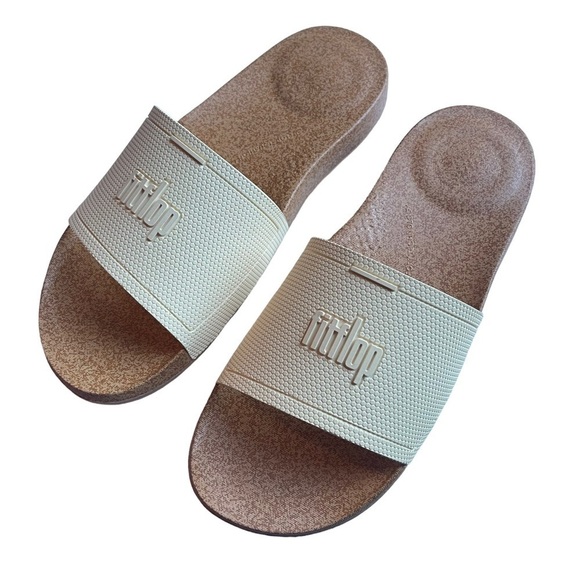 Fitflop Iqushion Women's Size 10 yellow Pool Slide Flat cushioned Sandals New - Picture 5 of 7